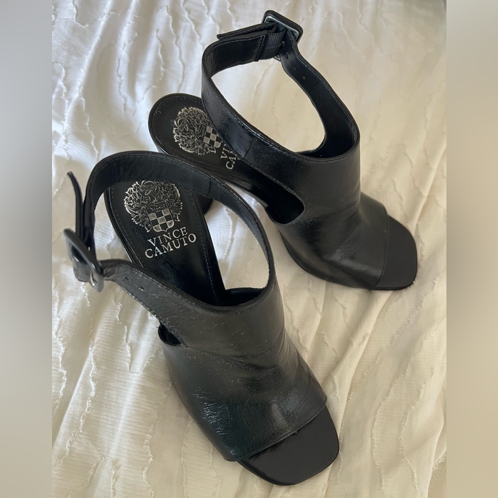 Vince Camuto Black Patent Leather Heels - Picture 3 of 14